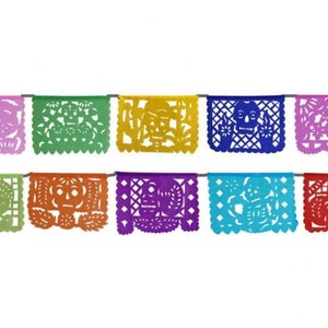 Papel Picado, Mexican Papel Picado Banner, Fiesta Banner, Dia De Los Muertos, Day Of The Dead