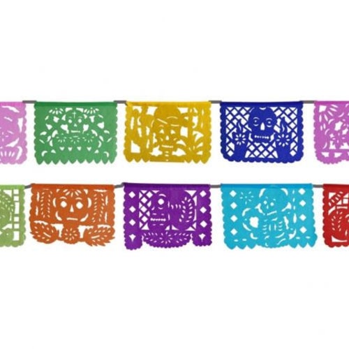 Papel Picado, Mexican Papel Picado Banner, Fiesta Banner, Dia De Los Muertos, Day Of The Dead