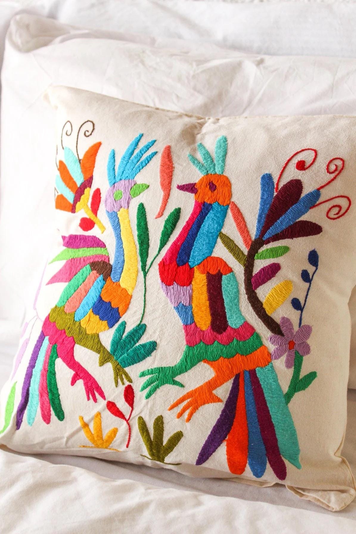 Handmade Tenango Textile Cojin