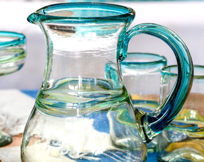 Hand Blown Glass Pitcher