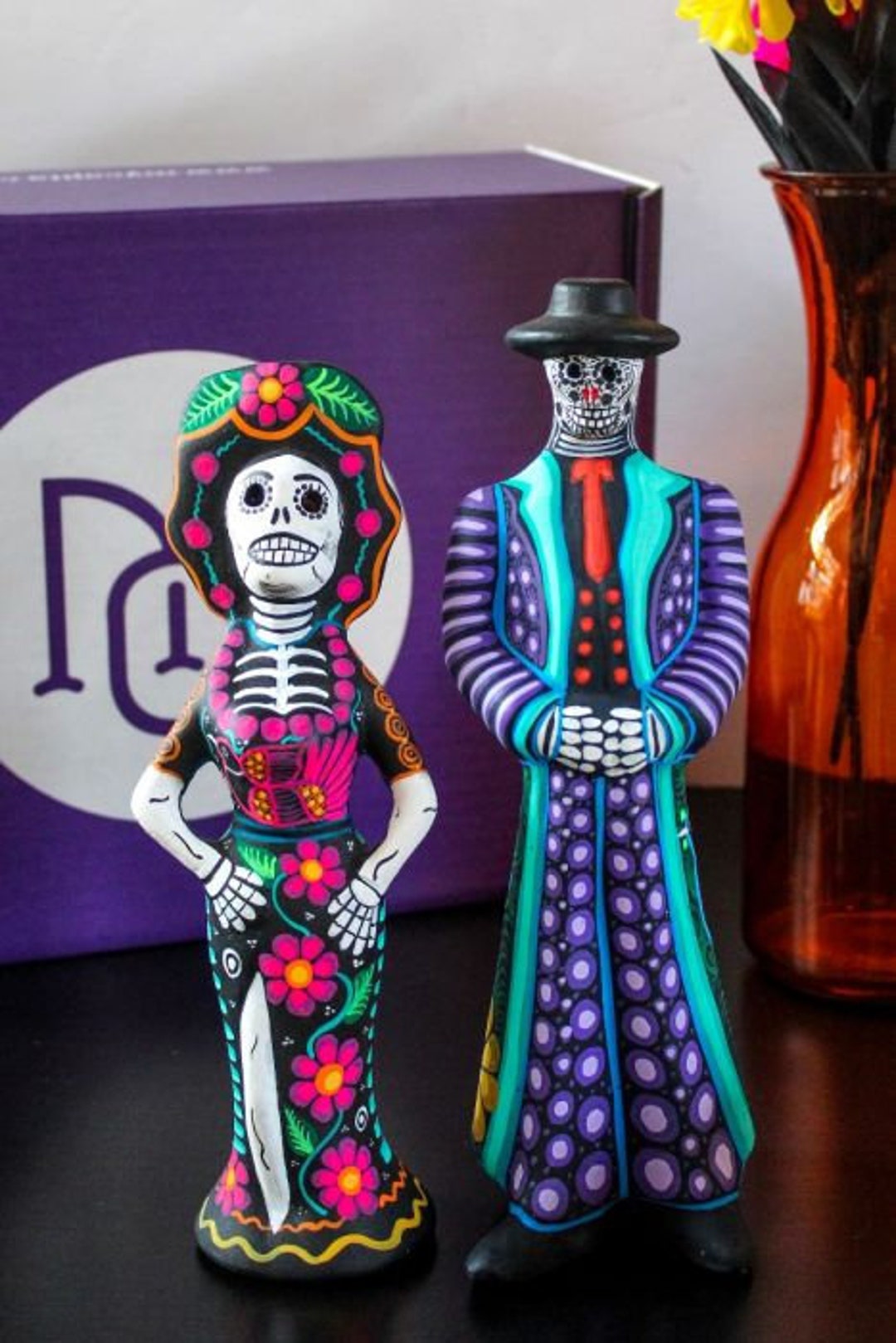 Day of the Dead Catrina Couple Dia De Los Muertos Catrina - Etsy