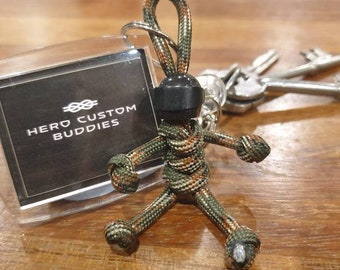 Motorbiker Paracord Keyring Keychain Army Camo Gifts for Bikers
