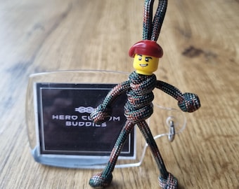 Paratrooper Army Soldier Paracord Keyring Keychain Gifts for Armed Forces