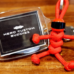 Red Motorbiker Paracord Keyring Keychain Gifts for Bikers
