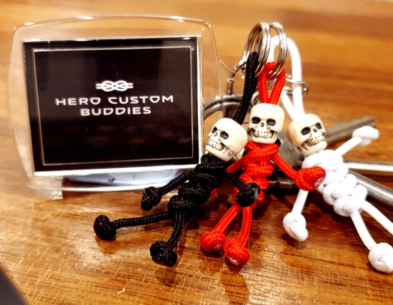 Original Skull Micro Paracord Keychain Keyring Hero Custom Buddies 