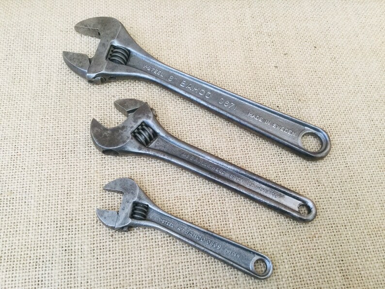 Vintage Bahco Adjustable Wrench Set Etsy