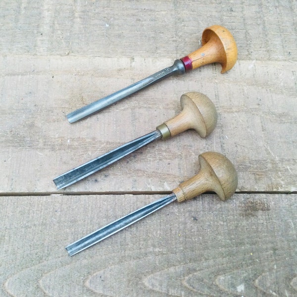 Vintage Woodcarving Chisels Selection