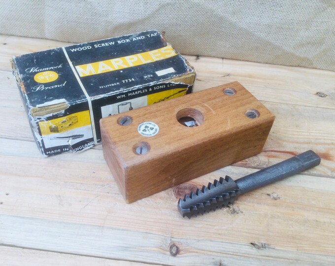 Vintage Marples 1 Wood Screw Box & Tap No 7734 Etsy