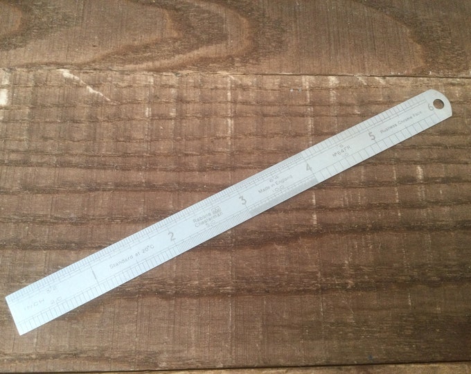 Rabone Chesterman 64FR 150mm Imperial & Metric Precision Steel Rule - Etsy