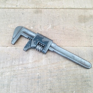 Vintage J&S 7” Automotive F Shaped Adjustable Wrench