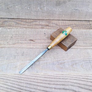Vintage 5\16” Henry Acorn Brand No. 4 Sweep Wood Carving Straight Gouge