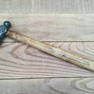 Vintage English Cast Steel 1/2lb Ball Pein Hammer