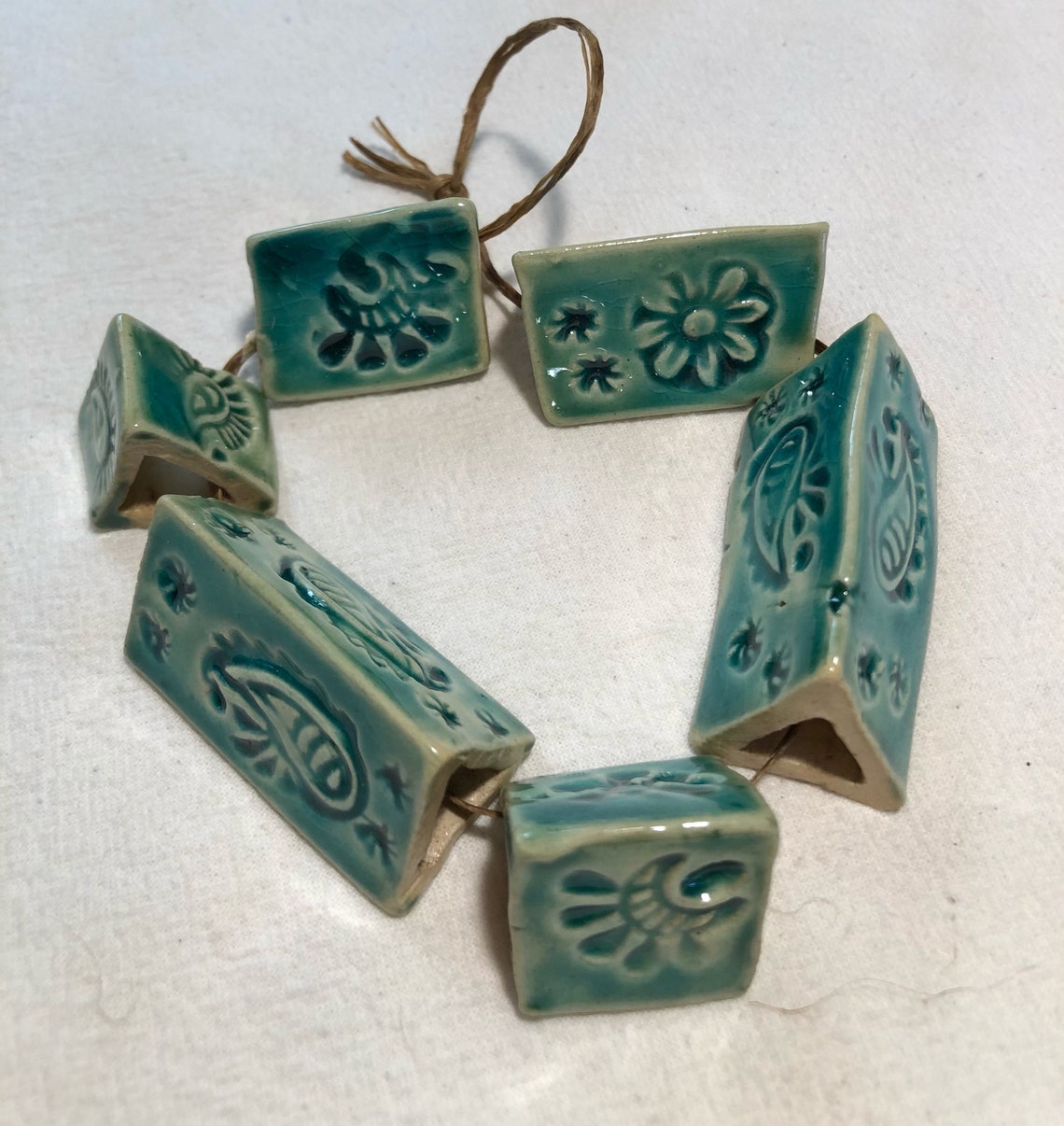 Handmade Ceramic Macrame Bead sets Etsy