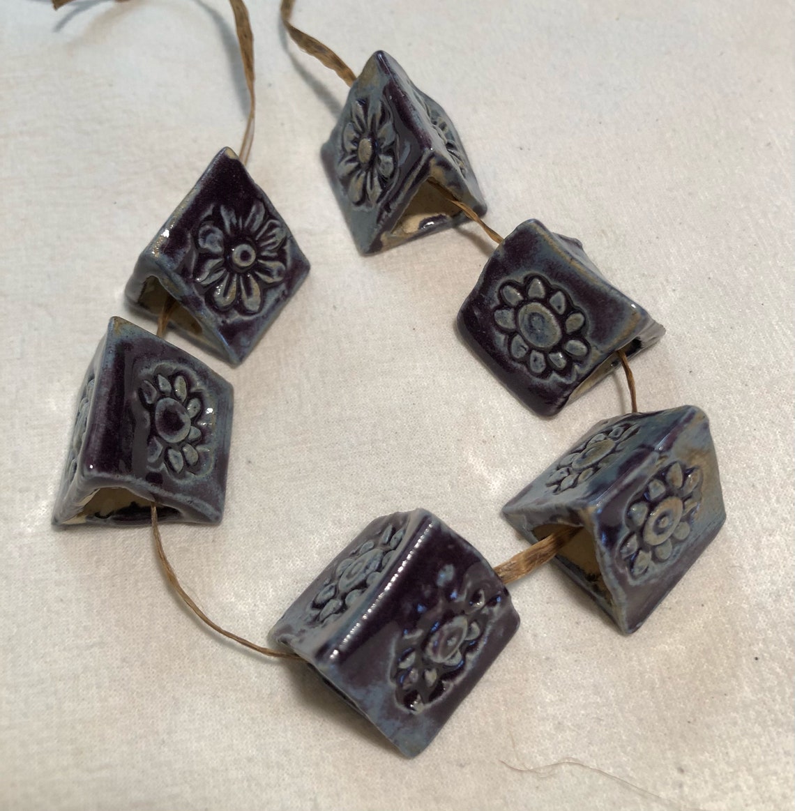 Handmade Ceramic Macrame Bead sets Etsy