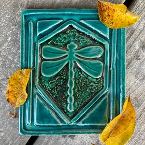 Ceramic Dragonfly Tile or Trivet