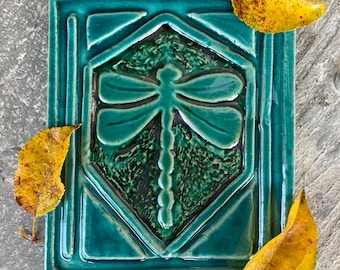 Ceramic Dragonfly Tile or Trivet