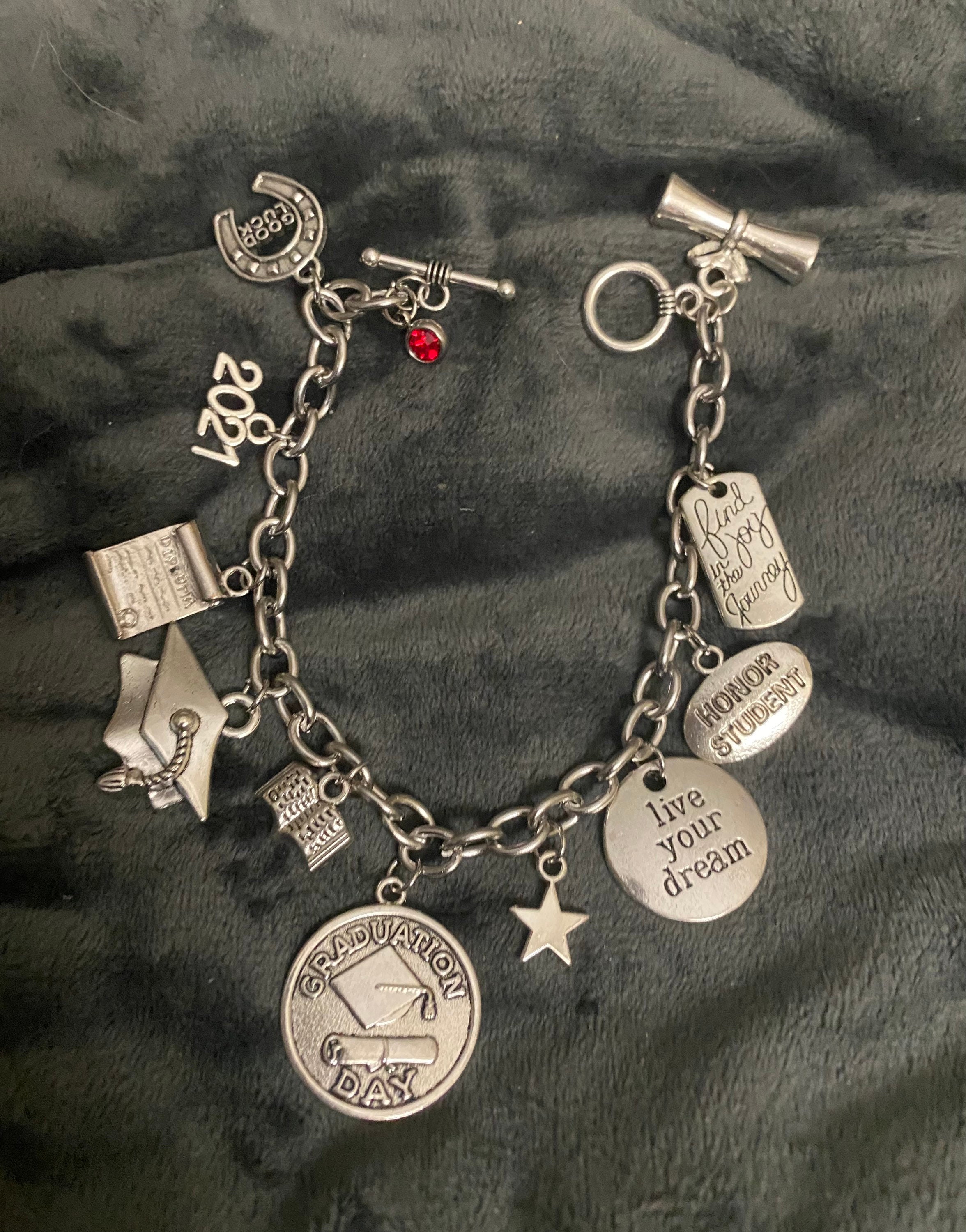 Graduation Day Charm Bracelet 2020 2021 2022 2023 Stainless