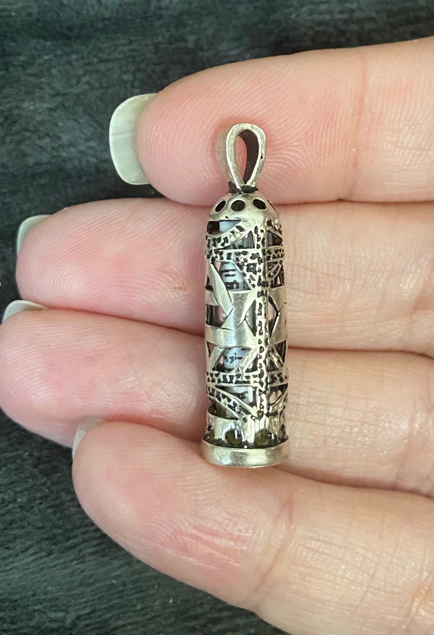 Mezuzah Pendant Handmade in Sterling Silver Jewish Tradition Etsy