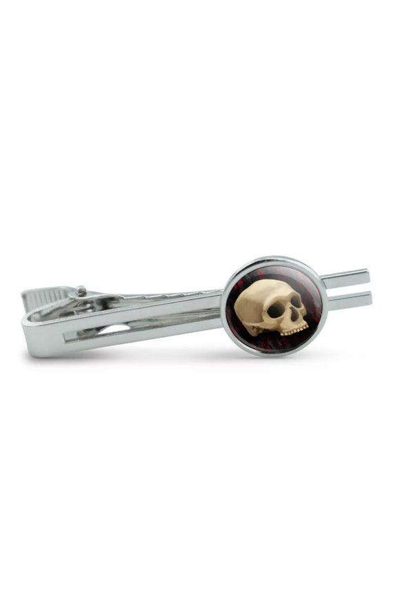 Skull Tie Clip - Gothic Steampunk