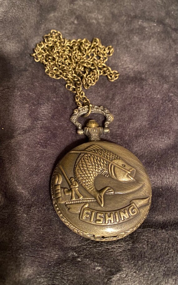 Fishing pocket watch sale