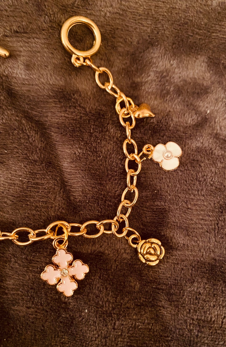 Bouquet of Flowers That Wont Die Handmade Charm Bracelet Etsy