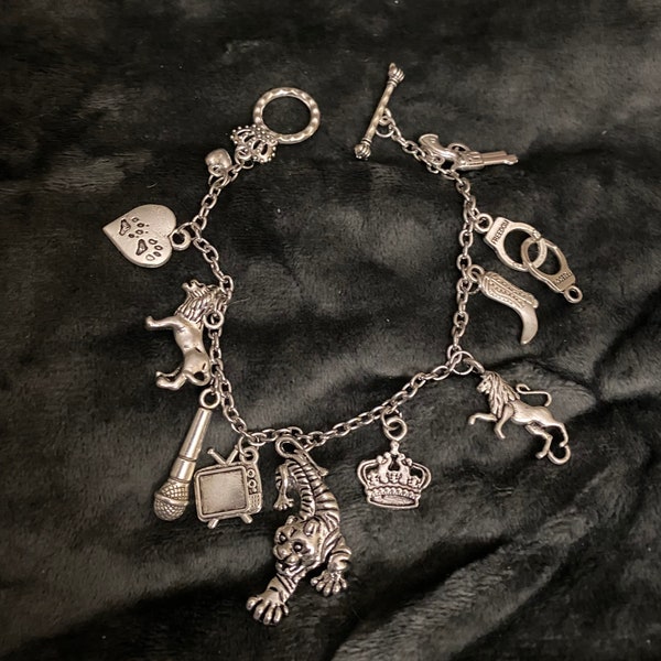 Tiger King Charm Bracelet- Handmade - Stainless Steel