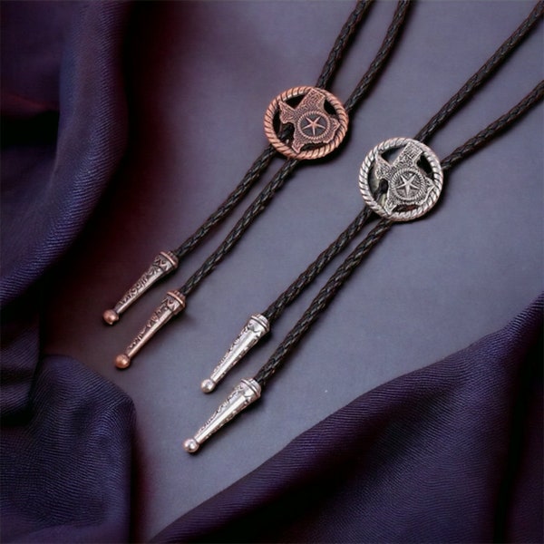 State of Texas Bolo Tie with Texas Star - Handmade!