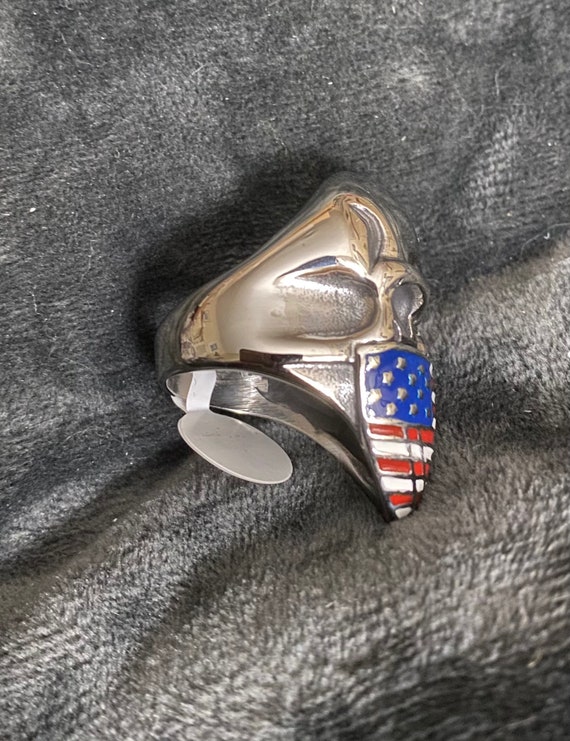 Mens Sterling Silver Harley Motorcycle Biker Ring - VVV Jewelry