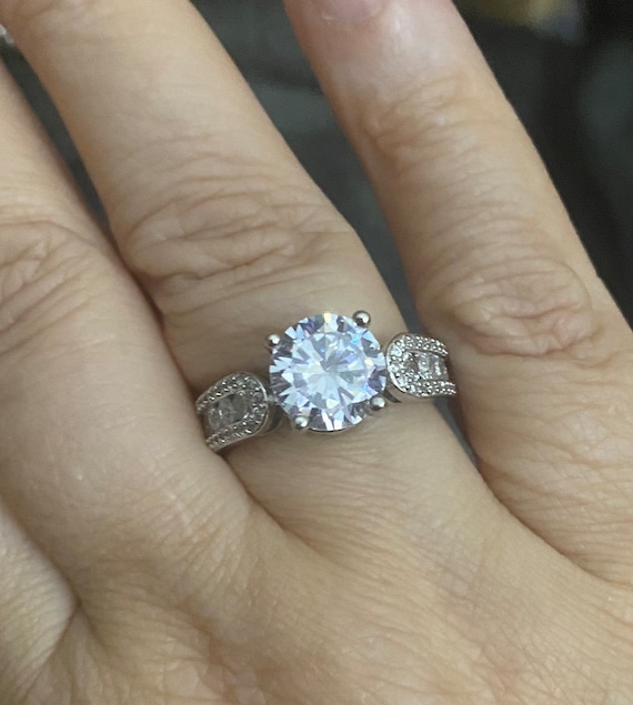 Etsy cubic deals zirconia engagement rings