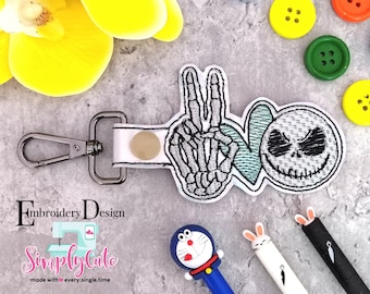 Machine Embroidery Designs | Embroidery File For Kids | Halloween Embroidery Design | In the hoop Embroidery Designs | ITH Snap Tab
