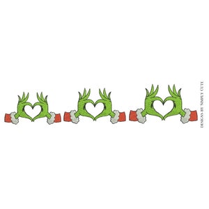Mini Heart Embroidery Design Christmas | Machine Embroidery Designs Christmas | Heart Embroidery File- 3 Sizes