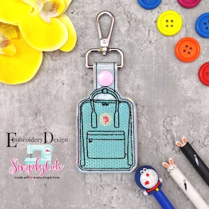 Machine Embroidery Designs | Embroidery File for kids | Back to school Embroidery Design | In the hoop Embroidery Designs | ITH Snap Tab