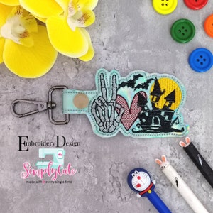 Machine Embroidery Designs | ITH Embroidery File For Kids | Halloween Embroidery Design | In the hoop Embroidery Designs | ITH Snap Tab