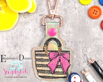 Machine Embroidery Designs | Embroidery File for kids | Bag Embroidery Design | In the hoop Embroidery Designs | ITH Snap Tab