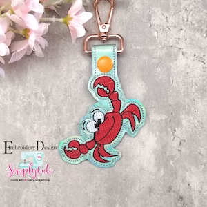 Crab Embroidery Design | Tropical Embroidery Design | ITH Embroidery Files | Embroidery Machine Files Snap Tab | ITH Embroidery Designs