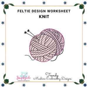 Knit Felties Embroidery Designs ,feltie ITH Machine Embroidery design,ITH Embroidery pattern,InTheHoop feltie design, felties
