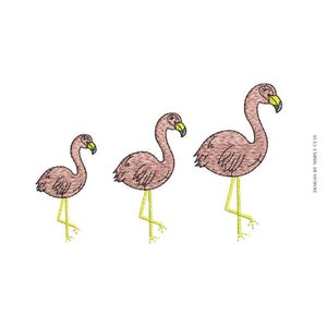Desenho de bordado tropical | Design de bordado à máquina de flamingo pequeno