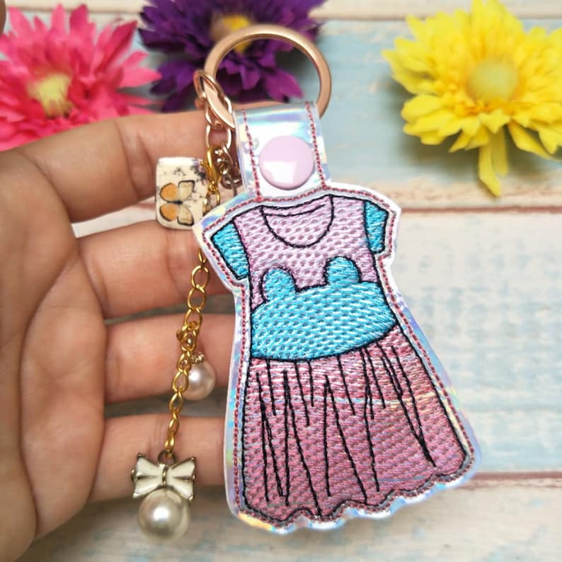 In the Hoop Embroidery Designs Bundle Set Features Key Fob Etsy