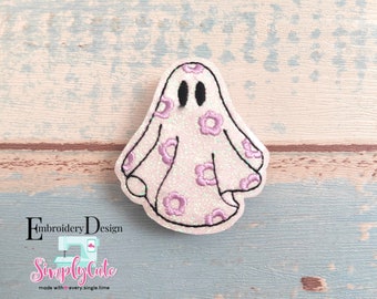 Daisy Ghost Feltie Embroidery Design, Western Embroidery File, ITH Design, Funny Feltie Design, Feltie File, Machine Embroidery Design