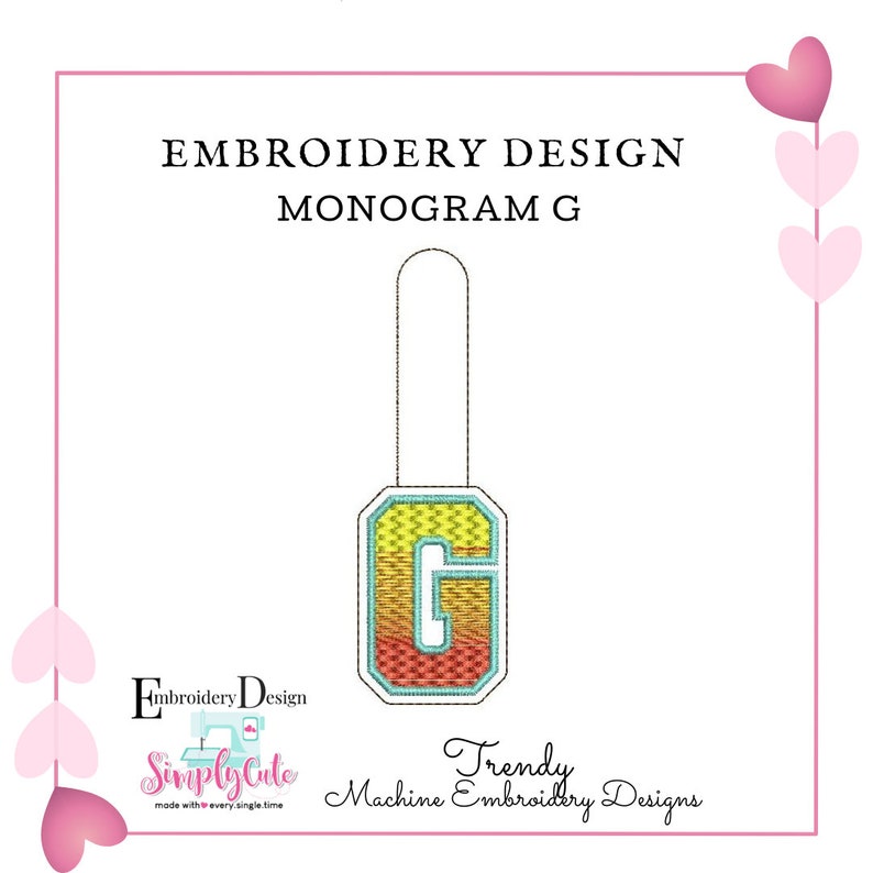 Monogram G Embroidery Fonts Contain G Monogram Embroidery Designs for Making Key ...
