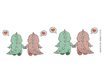 Mini Heart Embroidery Design | Valentine Embroidery Design |  Heart Embroidery File - 2 Sizes - INSTANT DOWNLOAD
