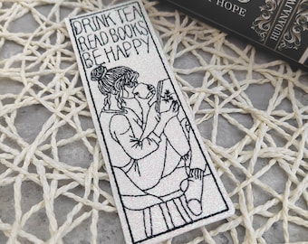 ITH Bookmark Embroidery Design, Book Lover Bookmark, Bookmark Machine Embroidery Designs, Digital Download