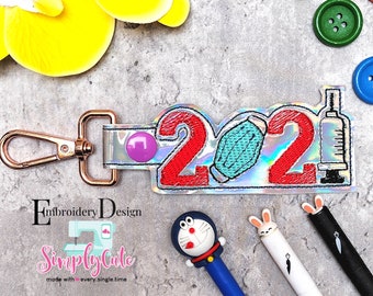 2021 In The Hoop Snap Tab Embroidery Design, Snap Tab Keychain For Machine Embroidery, Key Fob Design,matrices for embroiderers
