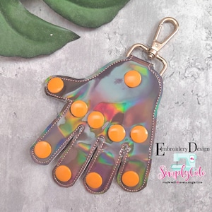 Machine Embroidery Designs | ITH Embroidery Files | ITH Snap Tab | In the hoop projects | Key Keeper | ITH Key fob