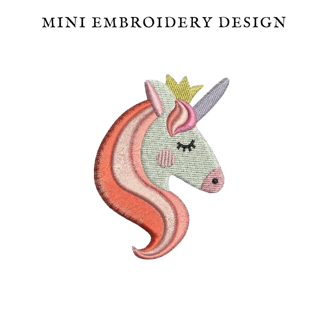 Mini Unicorn Embroidery Design | Small Cute Unicorn Embroidery Files