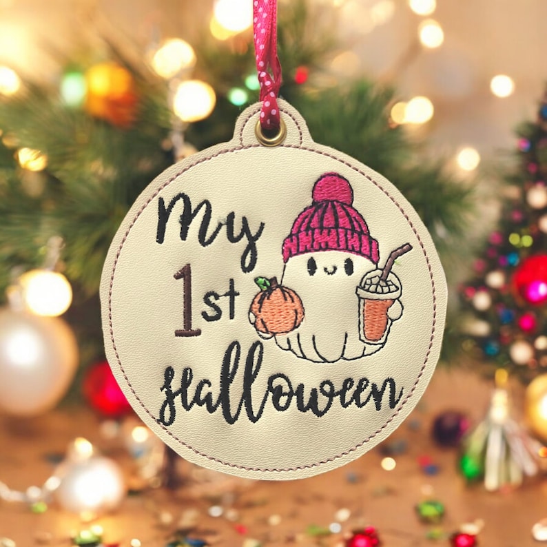 Halloween Ghost ITH Ornaments, ITH Ornament Machine Embroidery Designs