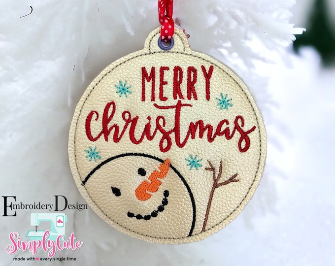 In the Hoop Christmas Ornament Set Applique Embroidery Set Available