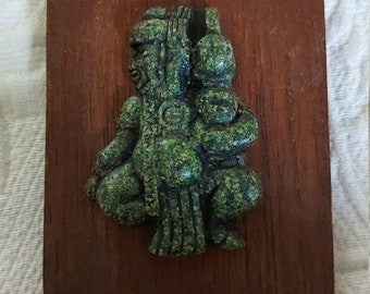 Aztec Warrior malachite or jade