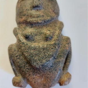 Stylized Stone Votive Female Figure Guerrero Mayan Mezcala Mexico