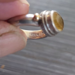 Mooie zilveren ring van Reve met citrien zetting